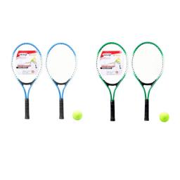 2 pçs crianças esportes ao ar livre raquetes de tênis corda de tênis com 1 bola de tênis para badminton - Image 1