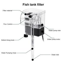 Aquarium cachoeira externo pendurado bomba de oxigênio filtro de água pura qualidade de água para aquário tanque de peixes bacia de peixes - Image 4
