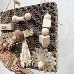 Pássaro Forrageamento Brinquedos com Bloco De Madeira, Acessórios Para Gaiola, Periquito De Palmeira, Moagem De Pata, Poleiro Para Tentilhões De Periquito, Calopsita - Image 2
