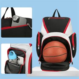 Mochila esportiva leve impermeável para homens, Saco de transporte de futebol para basquete, Saco de escola de grande capacidade - Image 3
