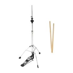 High Hat Stand com Pedal Suave, Pés de borracha antiderrapante, Hat Cymbal Stand, Drum Stand, Acessórios para baterista, Instrumento musical - Image 2