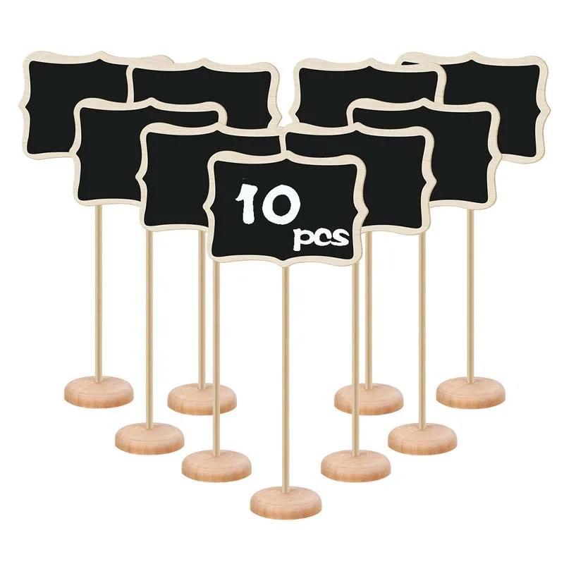 Mini Quadro De Madeira Para Casamento, Sinal De Mensagem, Comida, Etiquetas De Buffet, Cartão De Lugar De Mesa, Festa De Aniversário, 10Pcs - Image 1