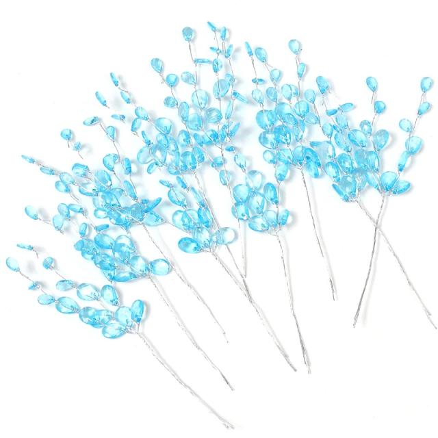 Bouquet Acrílico Artificial com Contas - Enfeites de Casamento DIY, Acessórios de Cabelo e Decoração para Jardim (10/20pcs, 16cm)