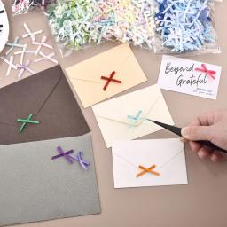 Mini fitas de cetim com arcos de flores, gravatas para artesanato DIY, scrapbooking, acessórios de enfeite, decoração handwork, 3mm, 100pcs - Image 3