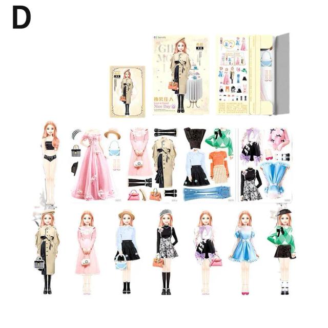 Conjunto Vestir Magnético Princesa Brinquedo Educacional Infantil