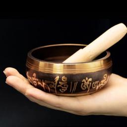Pequena tigela de canto do Nepal, terapia de cura sonora artesanal, tigelas tibetanas, meditação, chakra, acessórios decorativos espirituais - Image 1
