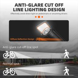 West biking luz de bicicleta tipo-c recarregável led luzes de ciclismo lâmpada frontal farol alumínio ultraleve lanterna luz da bicicleta - Image 4