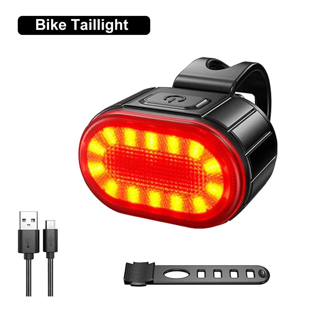 Bicicleta dianteiro e traseiro LED Light Set, farol de bicicleta, USB Charge, lanterna traseira impermeável, MTB Lanterna, ciclismo Acessórios - Image 1