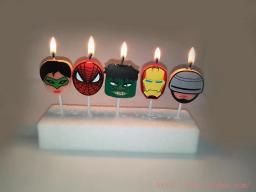 Cartoon Hero Birthday Vela, Bolo De Animação Decorar, Robos, Avatar, Anime, Personagem de desenho animado - Image 3