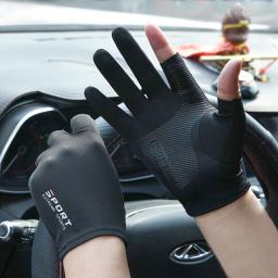 Luvas da pesca do esporte exterior, tela táctil, fino, anti UV, engrenagem protetora, motocicleta, competência, seda de gelo, antiderrapante, respirável, novo - Image 2