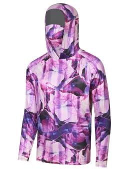 Camisa de pesca com capuz roupas de pesca ao ar livre verão máscara com capuz sol proteção uv desempenho camisa - Image 3