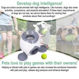 Lançador de bola automático para cães, Máquina interativa do lançador de bola de tênis para cães médios, Alimentador Inteligente de Treinamento Interativo - Image 4