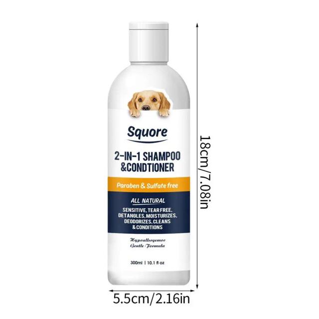 Shampoo e Condicionador 2 em 1 para Gatos com Fragrância Desodorante, Gel de Banho PH Equilibrado para Limpeza e Grooming Ideal