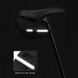 1 pc saco de sela da bicicleta mountain bike saco de cauda saco de almofada dobrável saco de armazenamento saco de equipamentos de ciclismo acessórios - Image 5