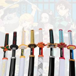 Demônio Slayer Katana com Porta-Espada e Cinto, Espada Samurai Japonesa, Armas de RPG, Azul, 104cm, 1: 1 - Image 2