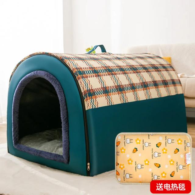 Casa Removível e Lavável para Cães Grandes - Canil Doméstico Confortável para Todas as Estações