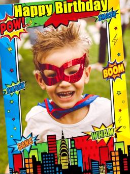 Suprimentos para festa de super herói, decoração de aniversário de super herói, festa de aniversário, cabine de foto, moldura de adereços - Image 1