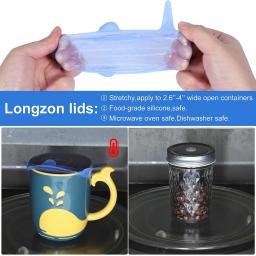 Silicone Stretch Jar Lid, Reutilizáveis espelho tampas, Mason Jar tampas, armazenamento de alimentos, tigelas pequenas, frutas, armazenamento vegetal, pacote de 20 - Image 2
