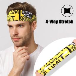 Elástico esporte bandana fitness yoga sweatband ginásio ao ar livre correndo tênis basquete esqui respirável faixas de cabelo das mulheres dos homens moda - Image 3