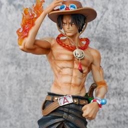 One Piece Portagas D Ace Batalha Figuras de Ação, Figurinhas Colecionáveis, Modelo PVC, Brinquedo para Anime Amante, 24cm - Image 2