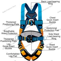 Five Point High Altitude Work Safety Harness Cinto De Segurança De Corpo Inteiro Treinamento De Escalada Ao Ar Livre, Construção Proteger O Equipamento - Image 3