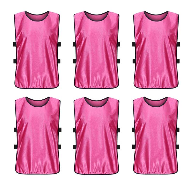 Treinamento solto malha coletes, camisas de futebol, basquetebol, críquete, futebol, voleibol, rugby equipe, acessórios esportivos, 6pcs - Image 1