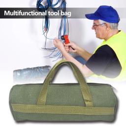 Bolsa de ferramentas de lona grossa, organizador de armazenamento de chaves de fenda, bolsa portátil para eletricista, sacola multifuncional - Image 4