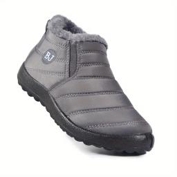 Sapatos de neve quentes antiderrapantes impermeáveis femininos, sapatos de caminhada confortáveis de cano baixo - Image 6