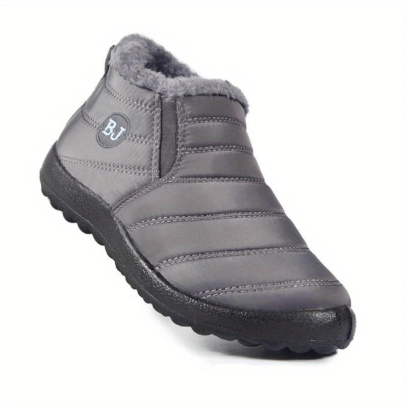 Sapatos de neve quentes antiderrapantes impermeáveis femininos, sapatos de caminhada confortáveis de cano baixo - Image 1