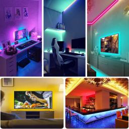 10m 20m luzes de tira led com 44 teclas controle remoto rgb fita led parede sala para casa quarto festa decoração tv backlight - Image 6