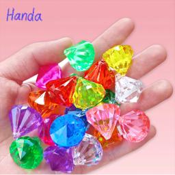 Falso diamante cristal Gemstone brinquedo, Treasure Chest, DIY artesanato, presente decorativo, pirata acrílico Paperweight, fotografia Prop, 10pcs - Image 1