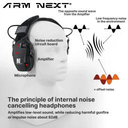 ARM PRÓXIMO-Earmuffs Tiro Eletrônico, Ear Headset Proteção para Caça, Redução de Ruído Profissional, Hands-Free Calling, BT 5.0 - Image 3