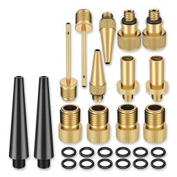Bicicleta Válvulas Adaptador, Bomba Adaptadores, Inflator Ferramenta Peças, Futebol Peças, 26 Pcs - Image 1