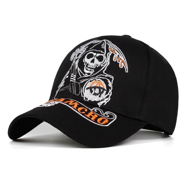 SAMCRO Boné de Beisebol Bordado Ajustável Unissex Protetor Solar Casual