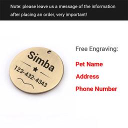 Etiquetas personalizadas para cães e gatos, placa de identificação gravada para animais de estimação, placa de identificação anti-perdida - Image 3