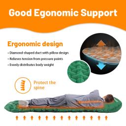 Naturehike Ultraleve colchão de ar inflável, Tapete de acampamento ao ar livre, Dormir Nylon Sleeping Pad - Image 3
