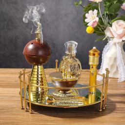 Conjunto suporte queimador de incenso, mesa central, ornamento, meditação religiosa, relaxamento, casa, sala de estar, ioga, spa, decoração - Image 4