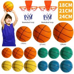 Basquete de alta resiliência para crianças, bola muda, silenciosa, interior, saltando, presente de Natal, 18 cm, 21 cm, 24cm - Image 1