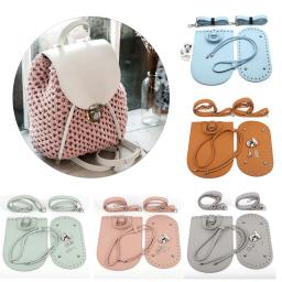 Bolsa de couro Acessórios para mulheres, mochila artesanal DIY, alça de ombro, tampa inferior, ferragem para bolsa de crochê, 1 conjunto - Image 1