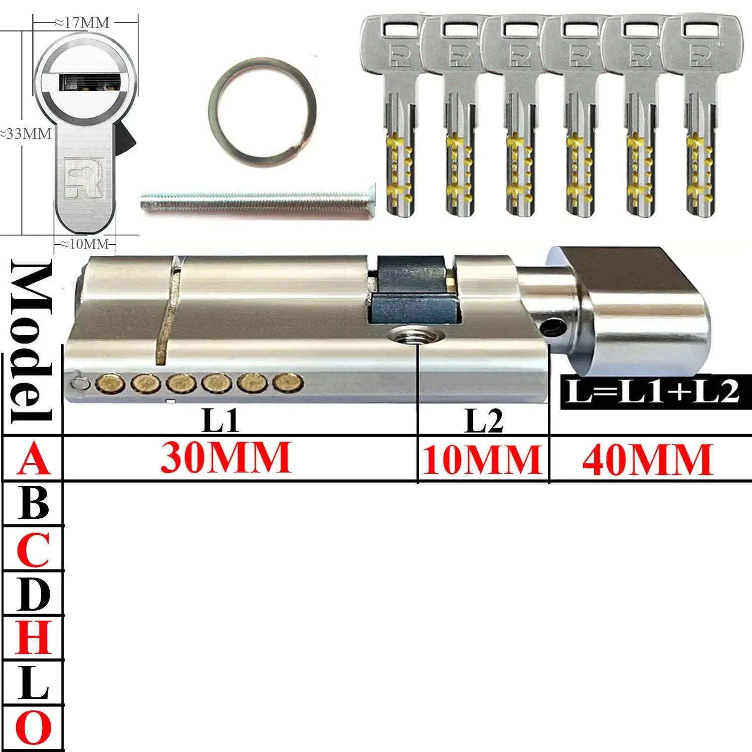 Padrão europeu Anti-Theft Lock Cylinder, porta de entrada ao ar livre, 11 pinos, alta qualidade - Image 1