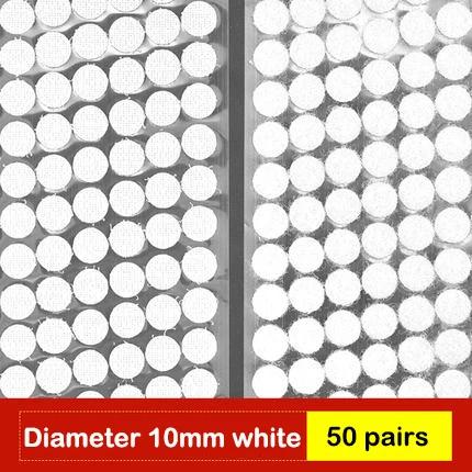 Auto-adesivo Fastener Tape, Dots Gancho e Loop, Sticky Back, Magic Coins, Artesanato DIY, Escritório, 10mm, 15mm, 20mm, 25mm, 30mm, 60mm, 50 Pares - Image 1