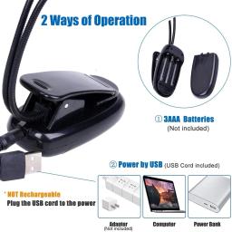 Dual Braço Luzes de Leitura para Livros na Cama, Música Stand Light, Clip on LED, Livro Luzes, 360 Graus Clip Ajustável, 2Pcs - Image 4