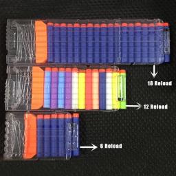 Clipe de recarga universal branco transparente, 6 /12 /18 rodadas para dardos de revista nerf, substituição de bala macia, acessórios de arma de brinquedo - Image 2