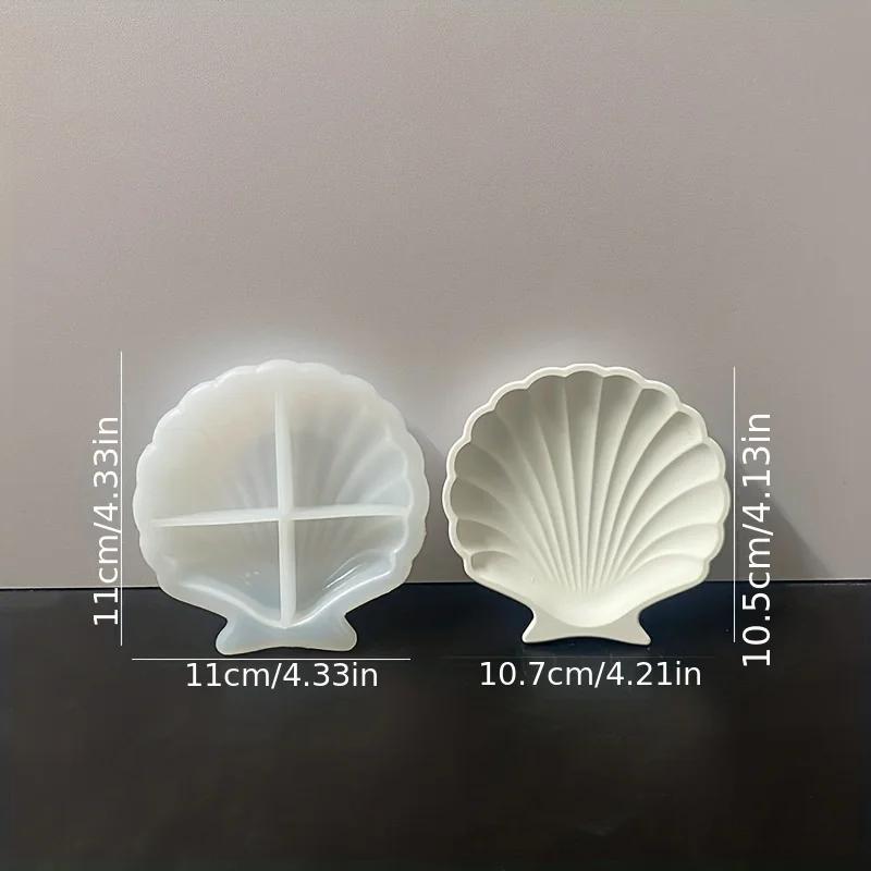 Molde De Silicone De Armazenamento Concreto Shell, DIY Gesso Shell - Image 1