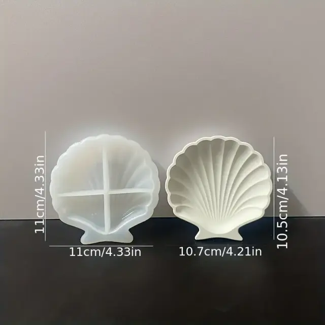 Molde de Silicone para Criação de Conchas em Concreto - Ideal para DIY com Gesso