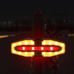 Luz traseira recarregável da bicicleta com sinais de giro, Luz traseira do ciclismo, Controle remoto sem fio, Luz traseira da bicicleta para a segurança - Image 2