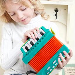 8 baixo acordeão brinquedo para crianças, instrumento musical, brinquedos educativos, presentes para crianças, iniciantes, meninos, meninas, 10 chaves - Image 5