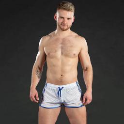 Shorts de tecido de malha respirável de secagem rápida para homens, legal, surf, ginásio, natação, moda praia, treino, fitness, ao ar livre, exercício - Image 4