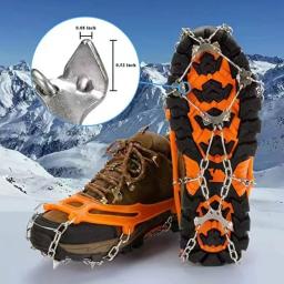Inverno ao ar livre caminhadas escalada neve picos crampons chuteiras corrente garras apertos botas capa pinça de gelo pico para sapatos anti deslizamento - Image 2