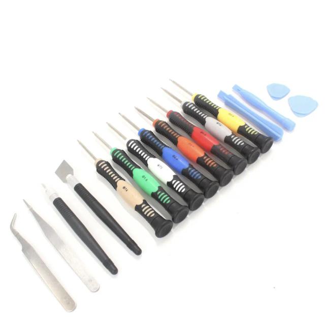 Kit de Ferramentas com 16 Chaves para Abrir Celulares iPhone e Android